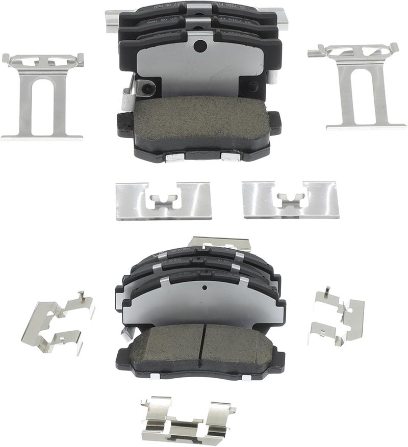 EXPPOWER D536 D787 8pcs Front & Rear Ceramic Brake Pads Kits 2001-2003 For Acura CL, 1999-2004 For Acura RL, 1999-2008 For Acura TL - Image 1